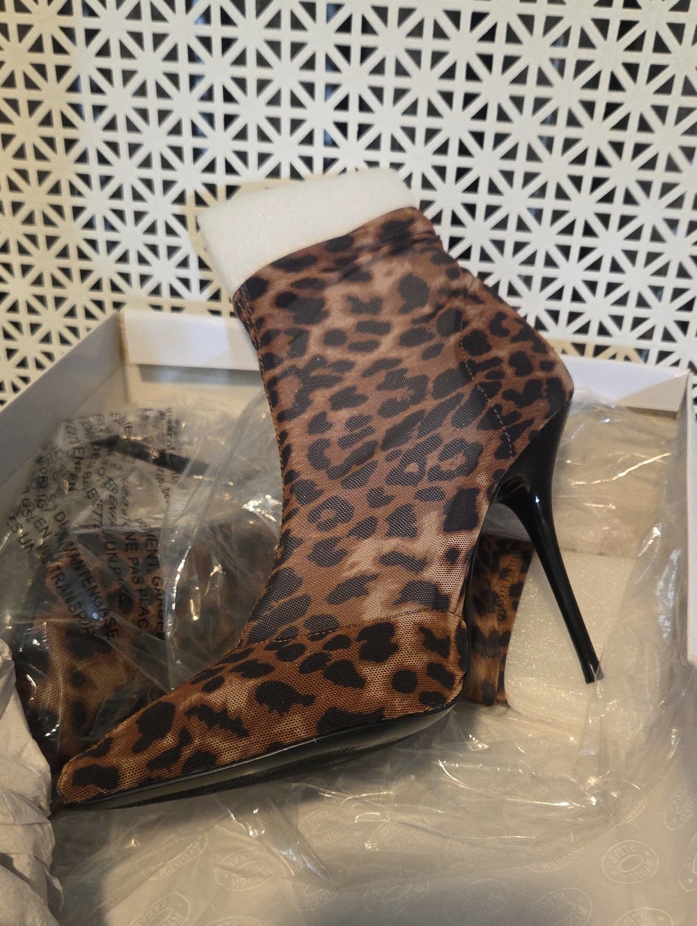 Steve Madden Leopard-Print Pointed Toe Stiletto Ankle Boot - Brown/Black